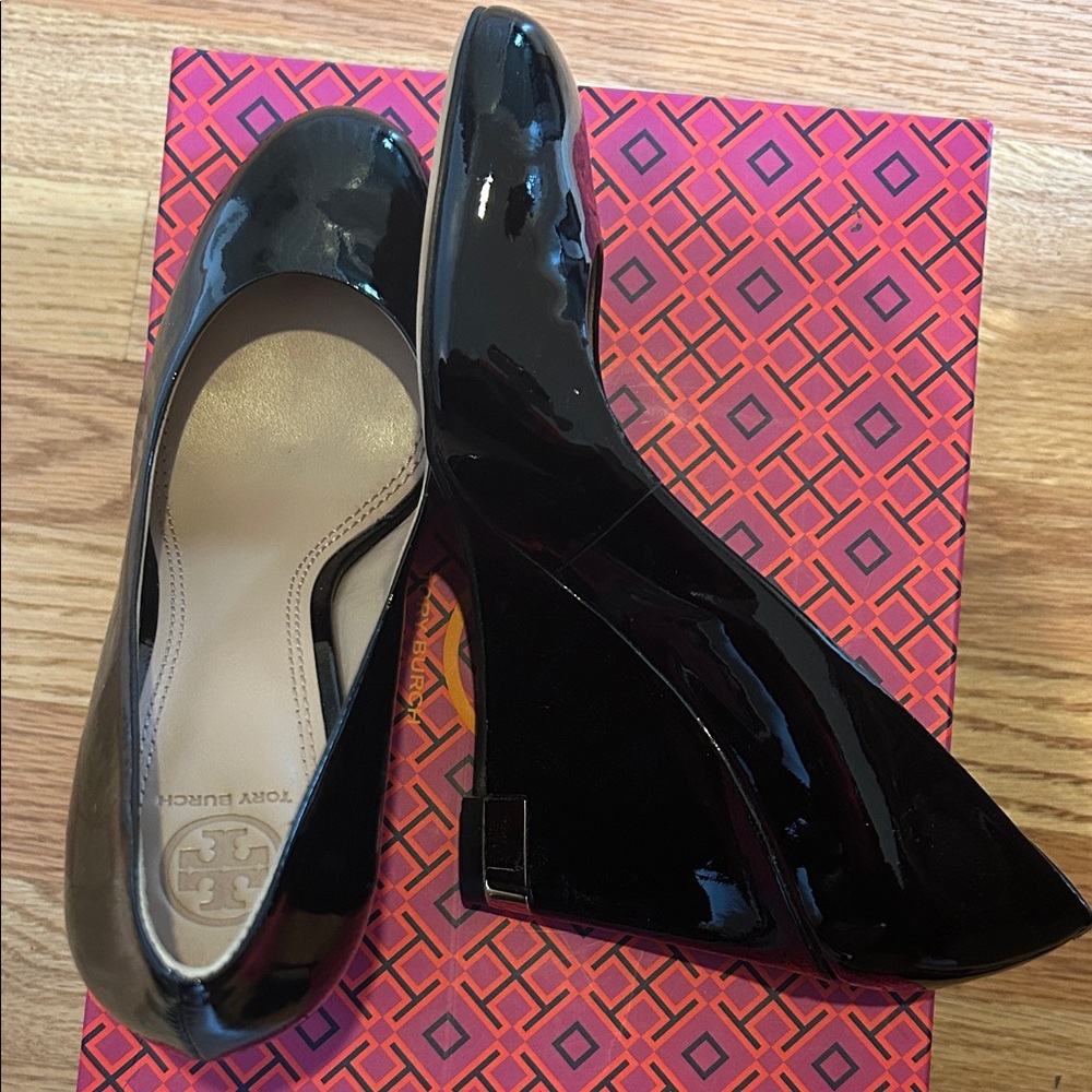 Tory Burch Black Patent Leather Heels